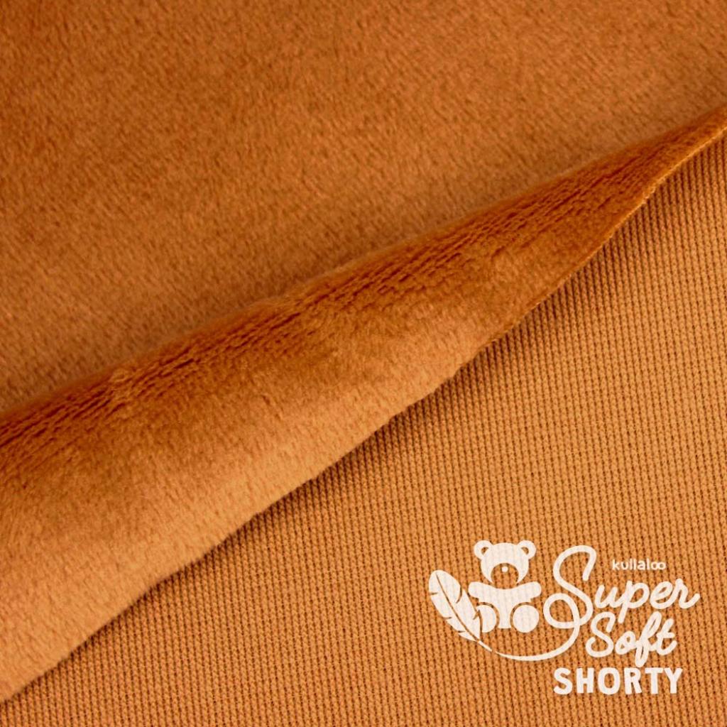 Plüschstoff Shorty uni 75x100cm fuchsbraun – Kullaloo
